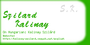 szilard kalinay business card